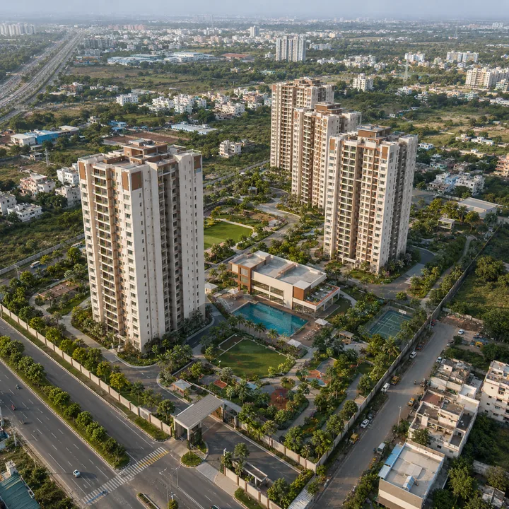 Prestige Chandapura aerial view of the development