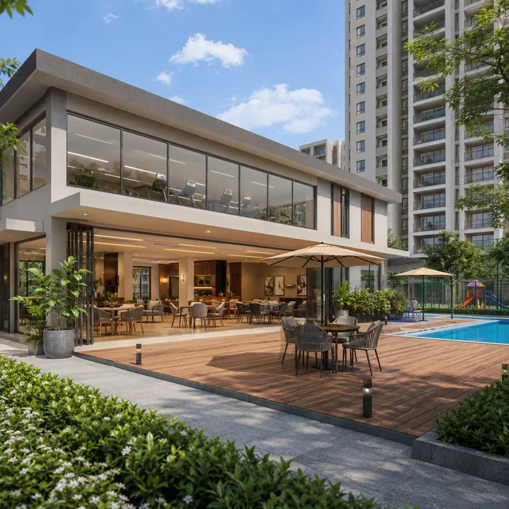 Prestige Chandapura clubhouse and amenity deck